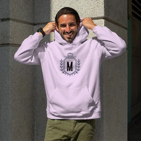 Name Initials Customized Unisex Printed Hoodie with Pockets