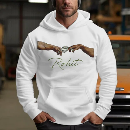 Money Customized Unisex Printed Hoodie with Pockets
