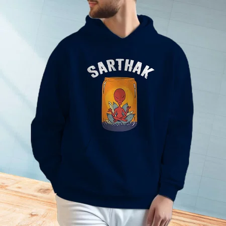 Meditating Skull Customized Unisex Printed Hoodie with Pockets