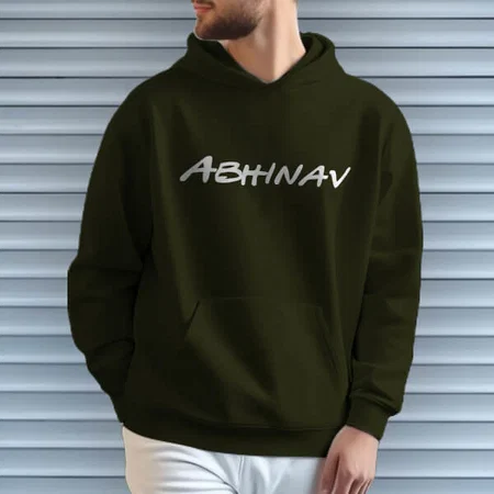 Cool Font Customized Unisex Printed Hoodie with Pockets