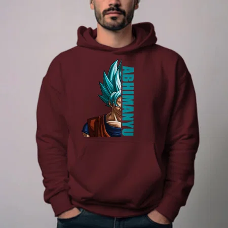 Calm Blue Customized Unisex Printed Hoodie with Pockets