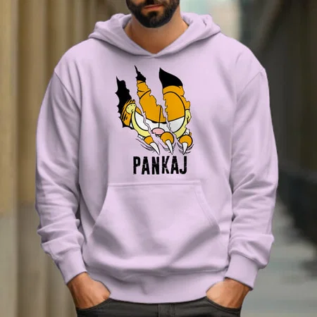 Scratched Customized Unisex Printed Hoodie with Pockets