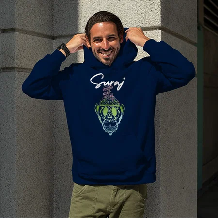 Green Monkey Customized Unisex Printed Hoodie with Pockets