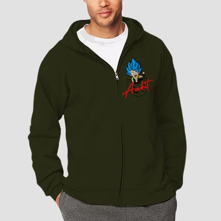 Winner Name Sign Customized Unisex Printed Zipper Hoodie