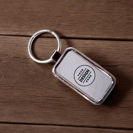 Rectangle Customized Metal Keychain for Corporate Gifting