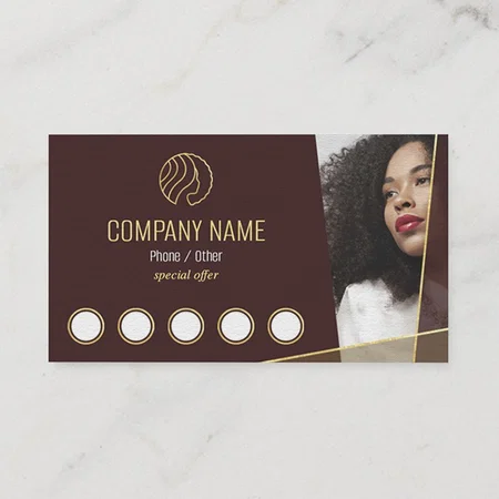 Women Figure Designed Customized Rectangle Loyalty Cards - Set of 100 Cards