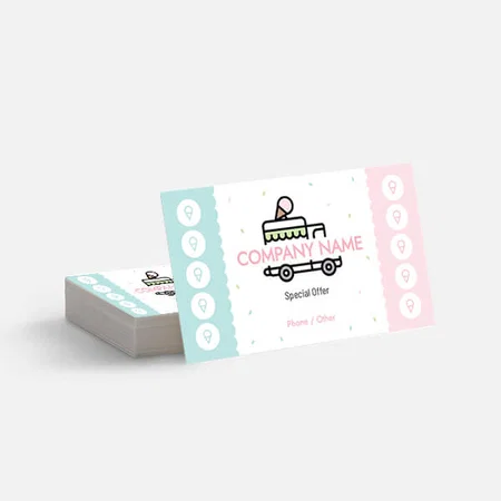 Special Offer On Food Customized Rectangle Loyalty Cards - Set of 100 Cards