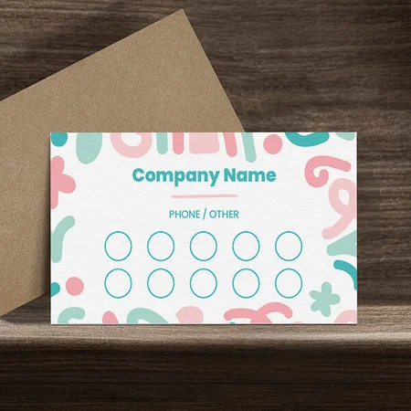 Special Offer For Kids Themed Customized Rectangle Loyalty Cards - Set of 100 Cards