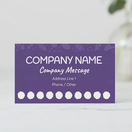 Organic Food Store Customized Rectangle Loyalty Cards - Set of 100 Cards
