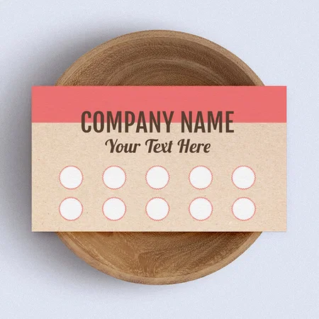 Food & Beverage Customized Rectangle Loyalty Cards - Set of 100 Cards