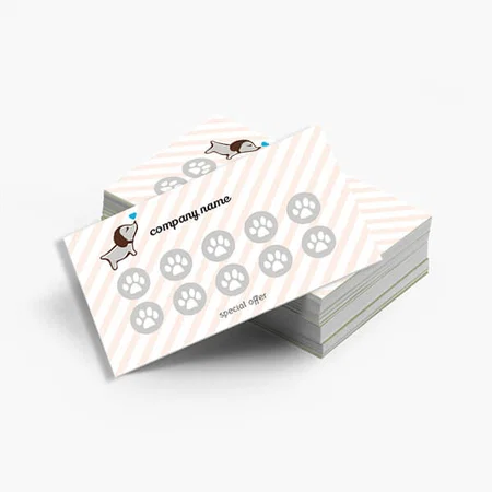 Pet Spa Salon Customized Rectangle Loyalty Cards - Set of 100 Cards