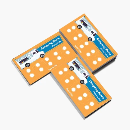 Mobile Truck Service Customized Rectangle Loyalty Cards - Set of 100 Cards
