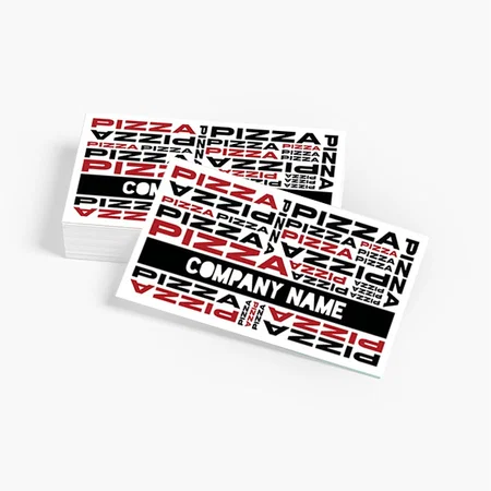 Pizza Design Customized Rectangle Loyalty Cards - Set of 100 Cards