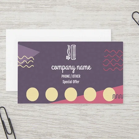 Salon Services Customized Rectangle Loyalty Cards - Set of 100 Cards