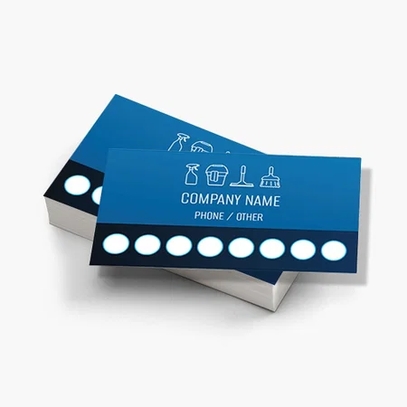 Home & Office Deep Cleaning Services Customized Rectangle Loyalty Cards - Set of 100 Cards