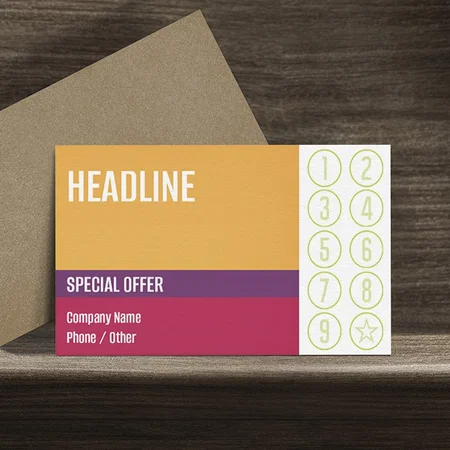 Pattern Design Customized Rectangle Loyalty Cards - Set of 100 Cards