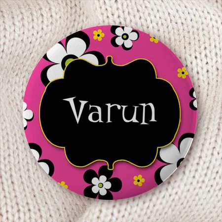 Flower Power Bright Customized Photo Printed Button Badge