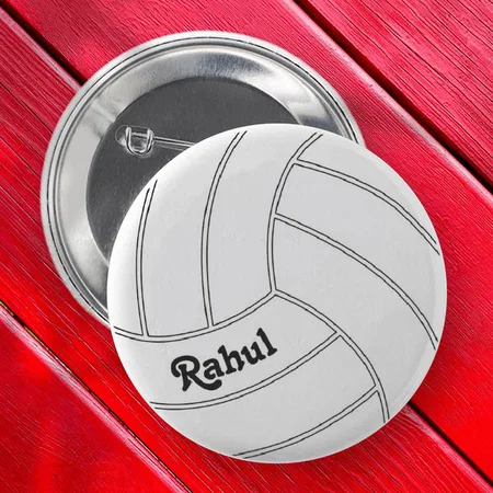 Volleyball Design Customized Photo Printed Button Badge