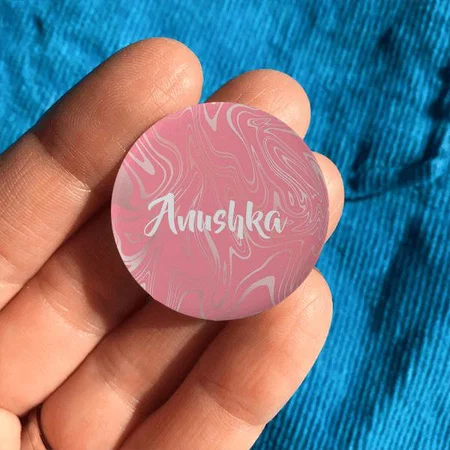 Elegant Stylish Rose gold Marble Design Customized Photo Printed Button Badge