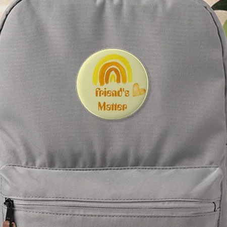 Yellow Sunshine Little Rainbow Customized Photo Printed Button Badge