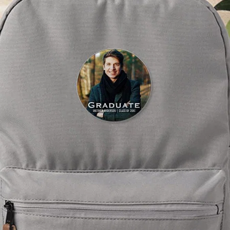 Graduation Modern Photo Customized Photo Printed Button Badge