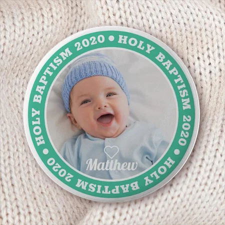 Simple Modern Photo Customized Photo Printed Button Badge