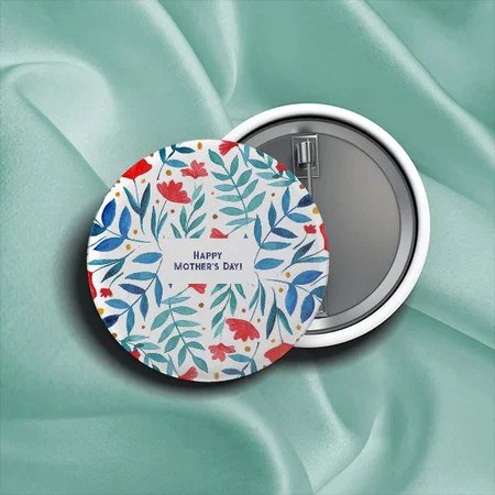 Magical Garden Mother's Day Customized Photo Printed Button Badge