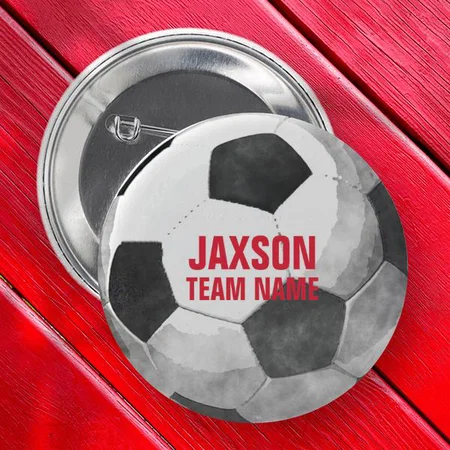Football Design Customized Photo Printed Button Badge