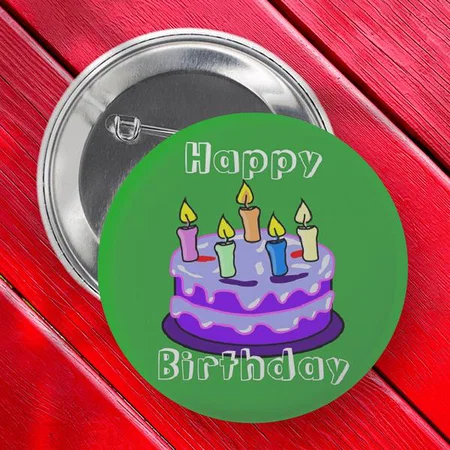 Cake Design Customized Photo Printed Button Badge
