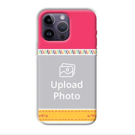 Pink Yellow Customized Printed Back Case for Apple iPhone 14 Pro Max