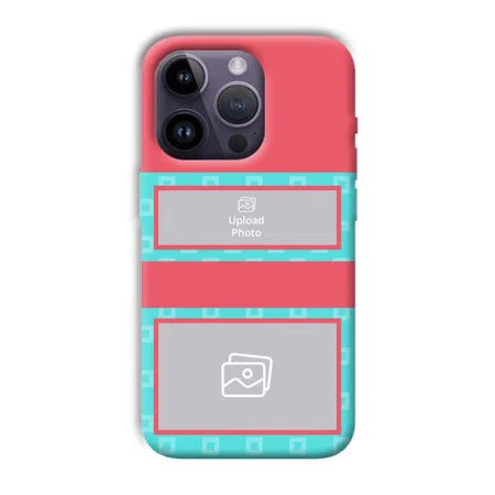 Blue Pink Customized Printed Back Case for Apple iPhone 14 Pro