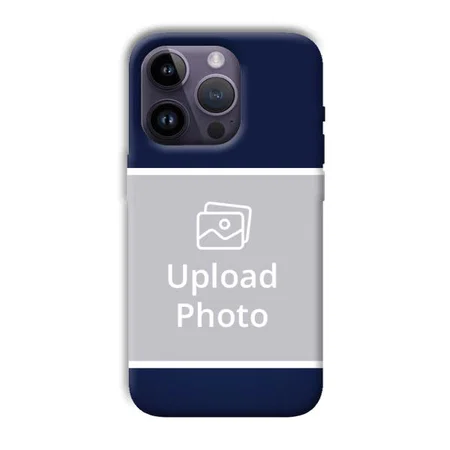 Blue White Customized Printed Back Case for Apple iPhone 14 Pro