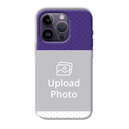 Blue White Dots Customized Printed Back Case for Apple iPhone 14 Pro