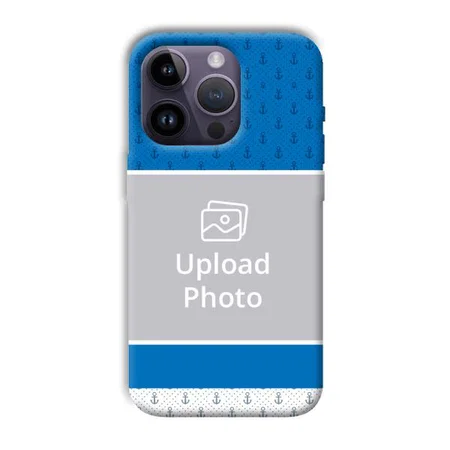 Blue White Design Customized Printed Back Case for Apple iPhone 14 Pro