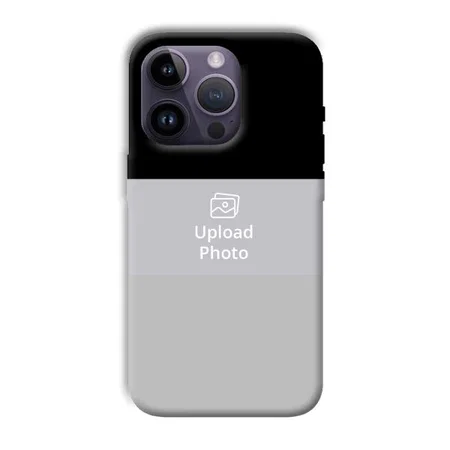 Black & Grey Customized Printed Back Case for Apple iPhone 14 Pro