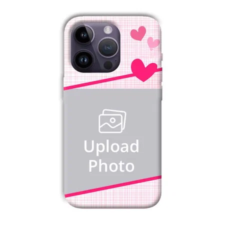 Pink Check Customized Printed Back Case for Apple iPhone 14 Pro