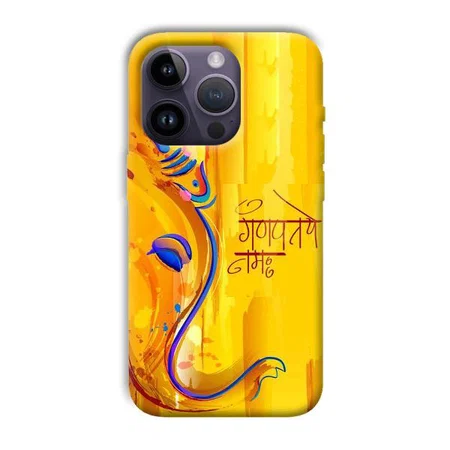 Ganpathi Prayer Customized Printed Back Case for Apple iPhone 14 Pro