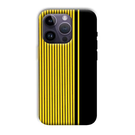 Yellow Black Design Customized Printed Back Case for Apple iPhone 14 Pro