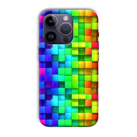 Square Blocks Customized Printed Back Case for Apple iPhone 14 Pro