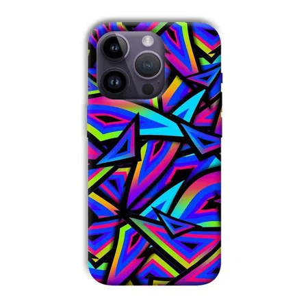 Blue Triangles Customized Printed Back Case for Apple iPhone 14 Pro