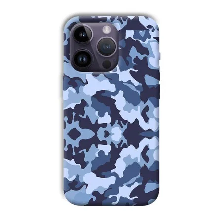Blue Patterns Customized Printed Back Case for Apple iPhone 14 Pro