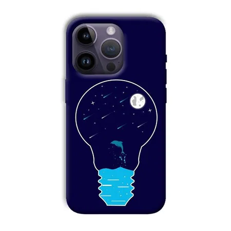 Night Bulb Customized Printed Back Case for Apple iPhone 14 Pro