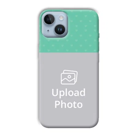 Green Hearts Customized Printed Back Case for Apple iPhone 14