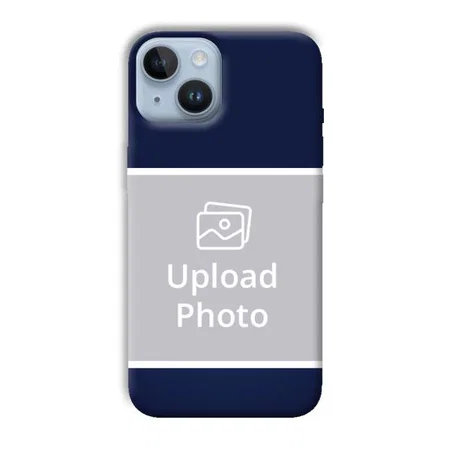 Blue White Customized Printed Back Case for Apple iPhone 14