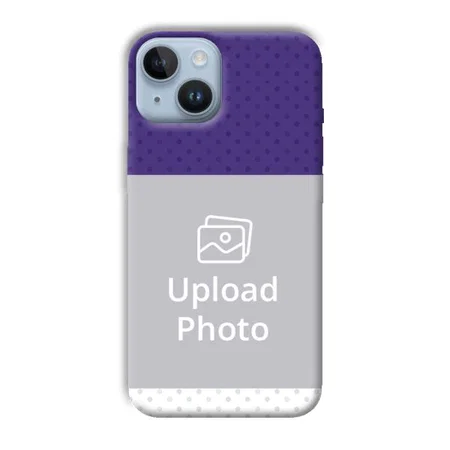 Blue White Dots Customized Printed Back Case for Apple iPhone 14