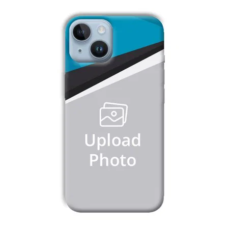 Blue Black Customized Printed Back Case for Apple iPhone 14