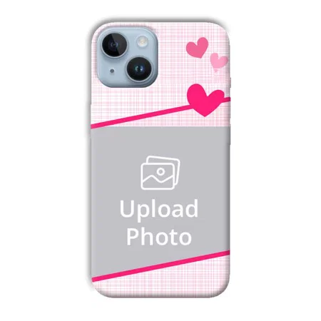 Pink Check Customized Printed Back Case for Apple iPhone 14