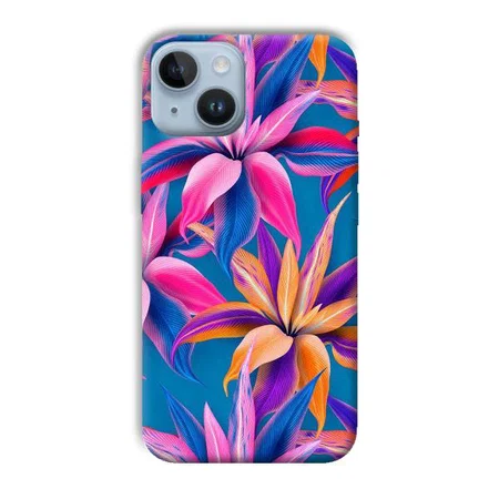 Aqautic Flowers Customized Printed Back Case for Apple iPhone 14
