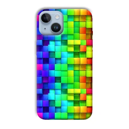 Square Blocks Customized Printed Back Case for Apple iPhone 14