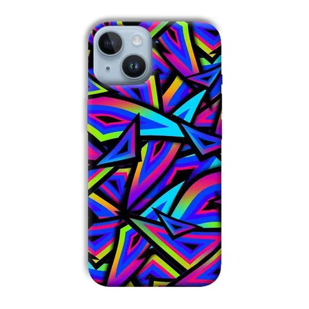 Blue Triangles Customized Printed Back Case for Apple iPhone 14